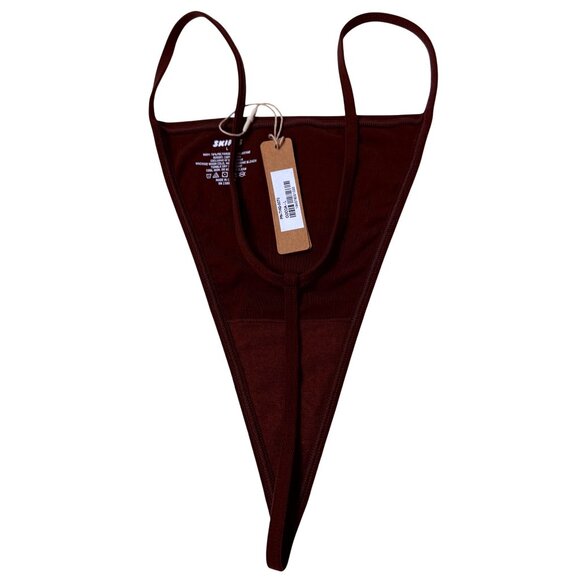 SKIMS Fits Everybody T-String Thongs Lot of 2 Grey Cocoa Large - Picture 5 of 9